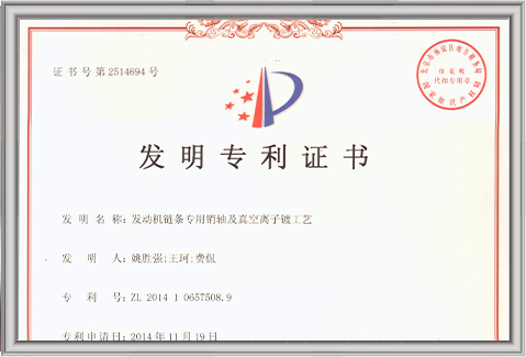 發明專利發動機鏈條專用銷軸及真空離子鍍工藝